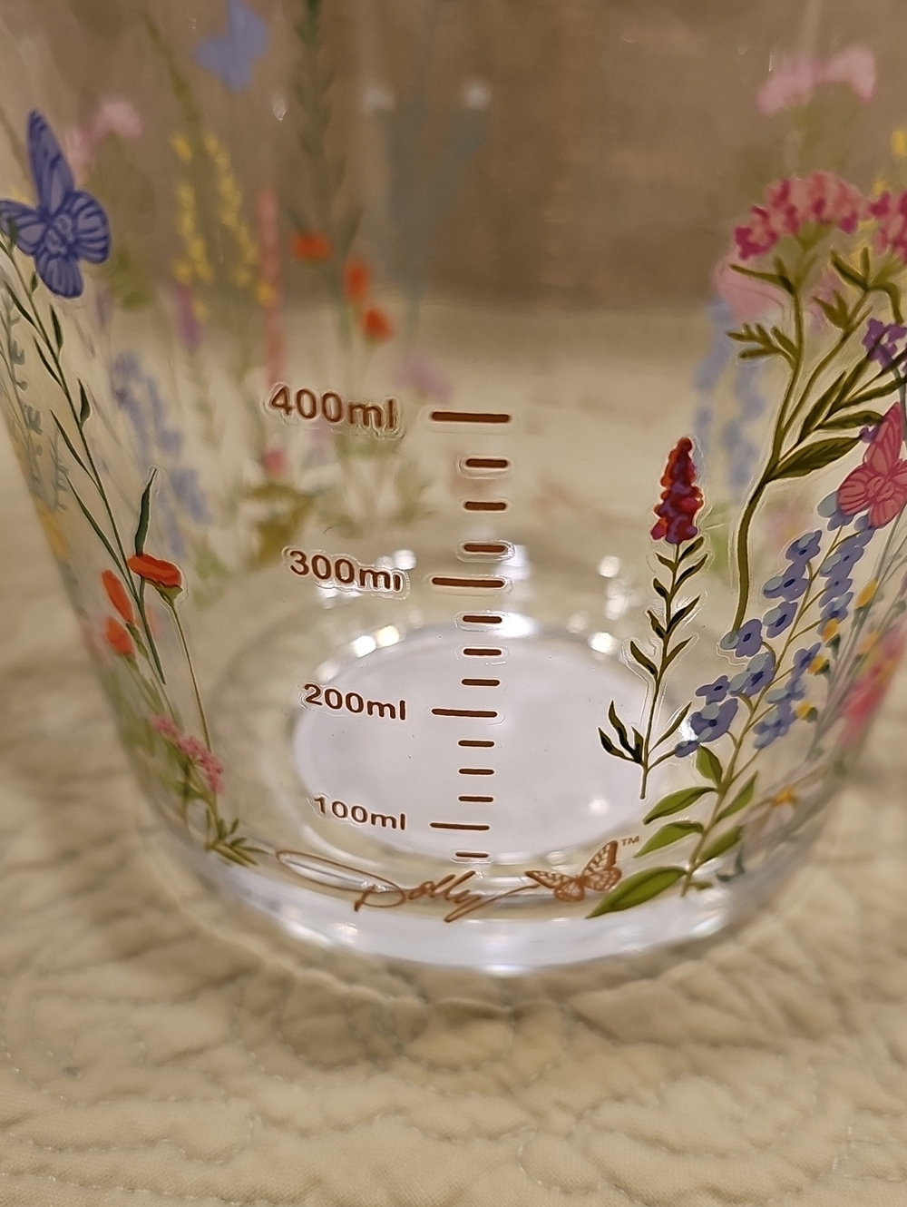 Dolly Parton Wildflower Glass 2 Cup Measuring Cup - Picture 3 of 5